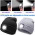 LED Lighted Beanie Cap, Rechargeable 4 LED Head Lamp Hat, Winter Warm Cycling Hunting Knitted Hat LED Lighted Cap Led Stocking Caps Hat Cap Hands Free Unisex Lighted Beanie Cap (2 Pack)
