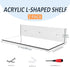 Sezanrpt 12 Inches Clear Small Wall Shelves, Acrylic Bathroom Shelves for Wall, Floating Shelves for Living Room, Funko Pop Shelves, 2 Pack¦