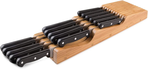 Bellemain 100% Pure Bamboo in Drawer Knife Block , Knife Organizer