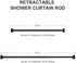 Ausemku Shower Curtain Rod Tension - 26-40 Inch Never Rust Non-Slip Spring Tension Curtain Rod No Drilling Stainless Steel Curtain Rod Use Bathroom Kitchen?Brown?