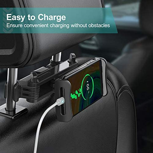 Klsniur Car Headrest Mount, Tablet Headrest Holder, Car Backseat Seat Mount Holder Universal 360° Rotating Adjustable for 6"-10.5" Tablet iPad iPad Air iPad Mini,Samsung Galaxy