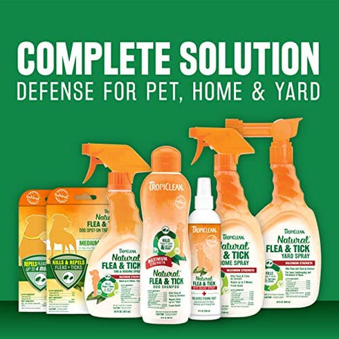 TropiClean Natural Flea & Tick Repellent Collar for Large Dogs - Natural Protection from Fleas & Ticks - Effective Pest Control Solution for Pets - Made with Natural Active Ingredients