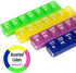 EZY DOSE Kids Weekly (7-Day) Pill Planner, Medicine Case, Vitamin Organizer Box, Large Locking Compartments to Secure Prescription Medication and Prevent Accidental Spilling, Color May Vary