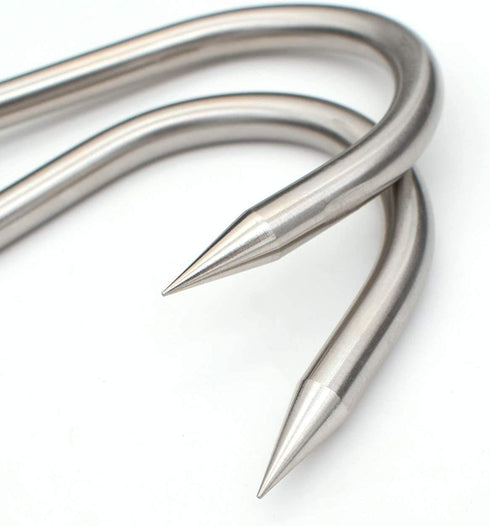 8 Inch Meat Hook,8mm Heavy Duty S-Hooks HONSHEN Stainless Steel Meat Processing Butcher Hook (Meat Hooks 8inch8mm4p)