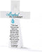 Dicksons Blue Baptized in Christ Numbers 6:24-26 White Resin Stone Table Top Cross