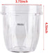 Veterger 2 Pack Replacement Parts Cup with Lid,Compatible with Ninja Blender Auto iQ BL480 BL482 BL642 NN102 BL682 BL450 BL2013 (2 12oz)