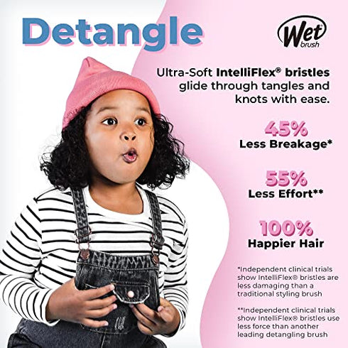 Wet Brush Hair Brush Shower Detangler - Green Glitter - Exclusive Ultra-soft IntelliFlex Bristles - Minimizes Pain And Protects Against Split Ends and Breakage - For Women, Men, Wet And Dry Hair