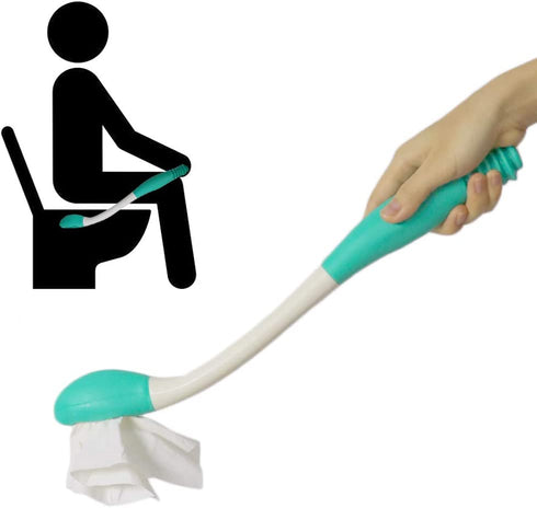 Toilet Aid Wiper Self Assist Bathroom Bottom Butt Wipe Helper Wand Long Reach Comfort Wipe Tool Paper Tissue for Pregnant After Surgery Seniors Arm Handicap Bariatric