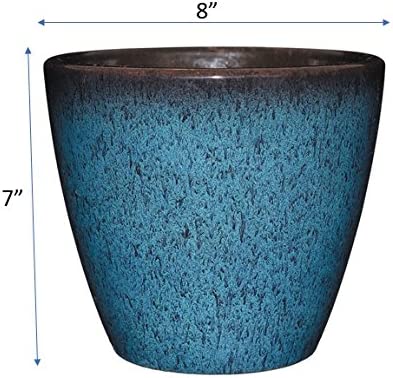 Classic Home and Garden 807-375R Premiere Collection Planter, Vogue 8", Indigo