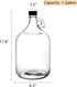 Dicunoy 1 Gallon Glass Jugs, Large Fermenting Jug with Handle and Cap, 128oz Watter Bottle with Seal Lid for Juice, Milk, Water, Vinegar, Olive Oil, Limoncello, Kitchen, Home Decoration, Change Jar