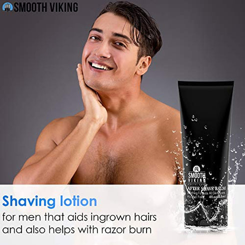 After Shave Balm For Men - Alcohol-Free Mens Aftershave for Sensitive Skin (4 Oz) - Soothing, Moisturizing Face Care Post Shave Balm with Masculine Spiced Black Pepper Scent
