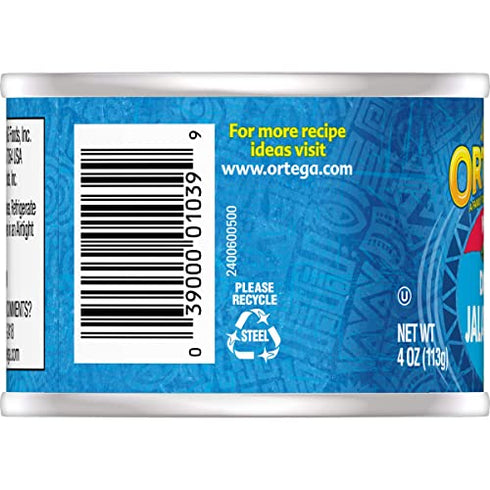 Ortega Diced Jalapenos, Hot, 4 Ounce