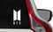 BTS New Logo Text BTS Car Die Cut Vinyl Decal Bumper Sticker for Car Truck Auto Windshield Wall Window Ipad Tablet MacBook Laptop Computer Home Custom and More (White)