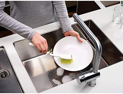 Joseph Joseph 85025 Edge Dish Brush with Integrated Sink Rest, Green