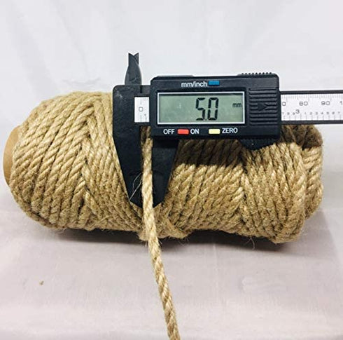 100 Feet 5mm Jute Twine, Heavy Duty Jute Rope, Natural Hemp Rope for DIY Arts Crafts, Gardening, Bundling?Home Decorating, Cat Scratching Post