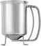 GEETEST 800ml Stainless Steel Pancake Batter Dispenser - Great for Baking,Cupcakes,Muffins-Cooking Crepes,Waffles- Easyflow Spout -Measuring Gauge in Mls and cups