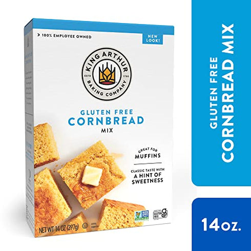 King Arthur Flour, Cornbread + Muffin Mix, Gluten Free, 14 Ounce
