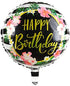 Happy Birthday Foil Balloons Round Mylar Helium Balloon Party Decorations Supplies 18 Inch Pack of 6