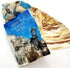 Smiling Wisdom - City Retirement Journey Goodbye Greeting Card - Wherever You Go, Go with All Your Heart Gift Set - Chiffon Viscose Scarf - Woman Coworker Grad - Tan Blue Multi-Colored