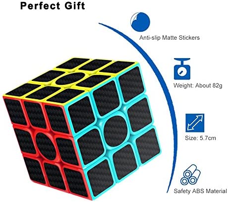 CFMOUR Original Speed Cube 3x3x3,Fast Magic Cube for Kids,Smooth Carbon Fiber Cubes,Puzzle Toys