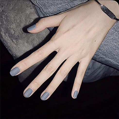 6 Packs (144 Pcs) Matte Short Square Press on Nails, Acrylic Short False Nails Full Cover Set Artificial Nails Fake Solid Color with Glue Nail File for Women…