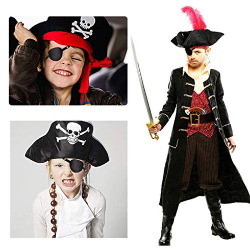 4 PCS Eye Patches, Soft Medical Eye Patch Adjustable Amblyopia Lazy Eye Patches, Pirate Eye Patches for Kids and Adults, 4 Color