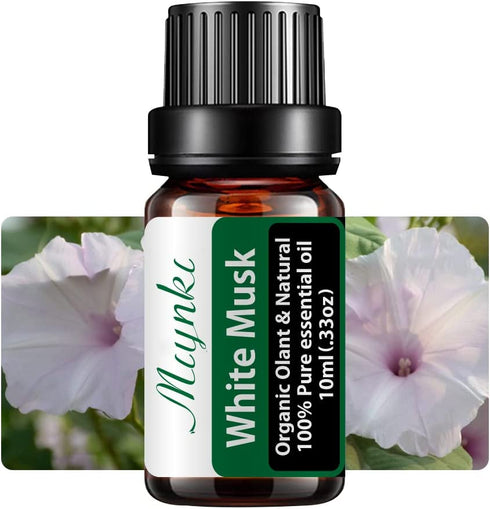 White Musk Essential Oil for Diffuser for Home Office Bedroom Bathroom Study Living Yoga Spa Large Room Outdoors-10ml
