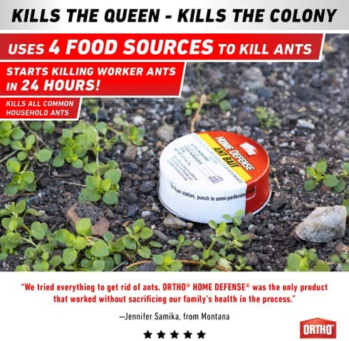 Ant Killer by Ortho Home Defense 4+1Pk|Metal Ant Traps Indoor & Ant Killer Outdoor | Ant Killer Indoor Safe for Pets and Kids |Effective Ant Trap & Ant Bait Indoor Ant Killer | Ants Killer for House