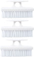 Superio Nail Brush Set (3 Pack) Cleaner with Handle - Durable Brush Scrubber to Clean Toes, Fingernails, Hand Scrubber All Surface Cleaning, Heavy Duty Scrub Brush Stiff Bristles, Easy to Hold (White)