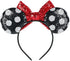 2 Pcs Mouse Ears Bow Headbands, Shiny Sequin Bow Headbands Classic Red Mouse Ears Headbands for Adult Women Girls
