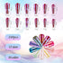 240 Pieces Extra Long Press on Nails Ballerina Coffin False Nails Solid Color Full Cover Fake Nails Artificial Acrylic Nails for DIY Nail Salon Women Girls (Aurora Pattern)