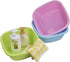 Cand Plastic Square Wash Basin, 12 Quart Dish Tubs, 3-Pack