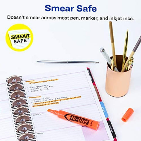Avery Hi-Liter Desk-Style Highlighters, Smear Safe Ink, Chisel Tip, 12 Fluorescent Orange Highlighters (24050)