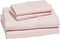 Amazon Basics Lightweight Super Soft Easy Care Microfiber Bed Sheet Set with 14 Deep Pockets - Queen, Blush Pink
