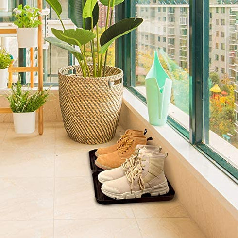 Home-Man Pet Food Tray - Dog Food Mat and Cat Food Mat - Pet Water Bowl Mat for Containing Spills, Waterproof Boot Tray Mat - Shoe Tray Mat (Set of 1)