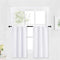 RYB HOME Half Window Curtains - 50% Light Block Privacy Curtains Thermal Insulated Drapes for Kitchen Cafe Kids Nursery Bedroom Living Room, W 29 x L 36 Each, Pure White, 2 Panels