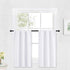 RYB HOME Half Window Curtains - 50% Light Block Privacy Curtains Thermal Insulated Drapes for Kitchen Cafe Kids Nursery Bedroom Living Room, W 29 x L 36 Each, Pure White, 2 Panels