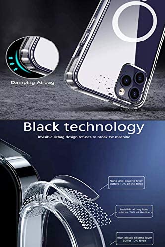 Ambar Compatible with MagSafe Case for iPhone 11 Pro (5.8 inch), Shockproof, Acrylic Back, Magnetic Transparent Case