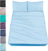 Mejoroom Bed Sheets Set Full Size 15 Inches Deep Pocket 1800 Thread Count Microfiber Sheet,Bedding Super Soft Hypoallergenic Breathable,Resistant Fade Wrinkle Cool Warm - 4 Piece (Full, Lake Blue)