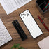 Magnetic List Notepad Funny Grocery List Pad Magnet Refrigerator Notepad with Fridge Pen Holder Magnetic Faux Leather Marker Pouch for Refrigerator, to Do Lists (Black, White,Simple Style)