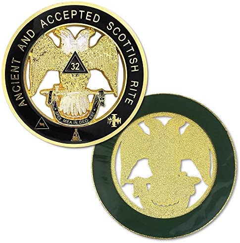 Ancient & Accepted Scottish Rite 32nd Degree Masonic Car Emblem Metal Auto Decal