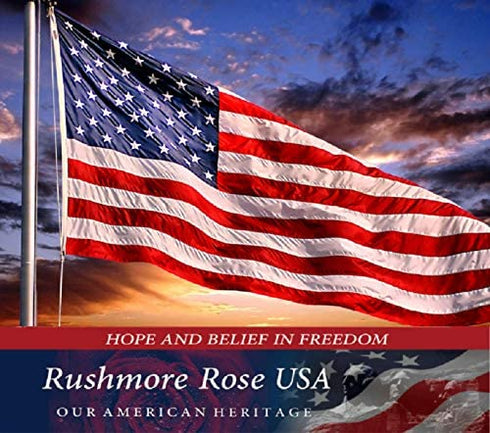 Rushmore Rose USA American Flag 3x5 - American Made USA Flag, Heavy Duty American Flag for Flag Pole, Wall, Classroom, House - American Flags for Outside 3x5 - All Weather Outdoor Flags