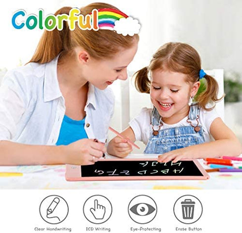 ORSEN LCD Writing Tablet 10 Inch, Colorful Doodle Board Drawing Pad for Kids, Drawing Board Writing Board Drawing Tablet, Educational Christmas Girls Toys Gifts for 3-6 Year Old Girls Boys (Pink)