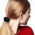 12 Pack Black Terry Cloth Towel Elastic Stretchy Wide Thick Hair Ties Scrunchies Ties Ring Loop No Crease Seamless Rubber Hair Band Ponytail Holder Hair Accessories for Women Girl