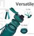 Elvira 32oz Large Water Bottle with Motivational Time Marker & Removable Strainer,Fast Flow BPA Free Non-Toxic for Fitness, Gym and Outdoor Sports