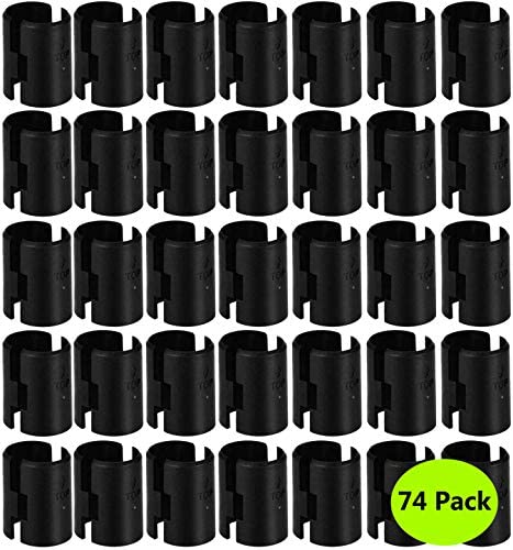 74-Packs Wire Shelf Clips ,Wire Shelving Shelf Lock Clips for 1" Post- Shelving Sleeves Replacements for Wire Shelving System,Fits with Thunder Group, Alera, Honey Can Do, Eagle, Regency, Metro & More