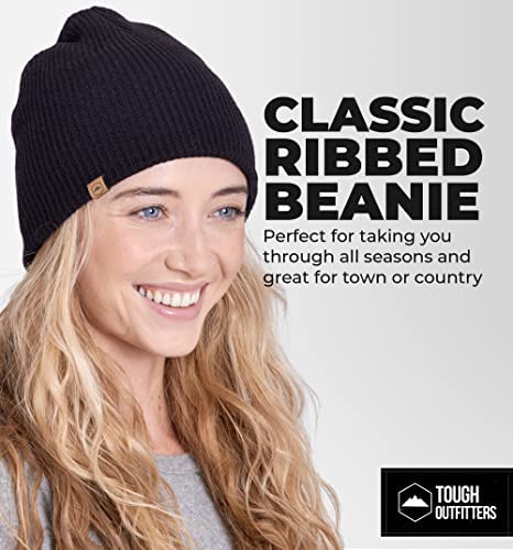 Winter Beanie Knit Hat for Men & Women - Daily Knit Ribbed Cap - Warm & Soft Stylish Toboggan Skull Caps for Cold Weather