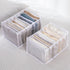 Nucucina 7 Grids Washable Wardrobe Clothes Organizer, Jeans Compartment Storage Box, Folding Clothes Drawer Mesh Separation Organizer, Clothes Drawer Organizer (Lage 2pcs)