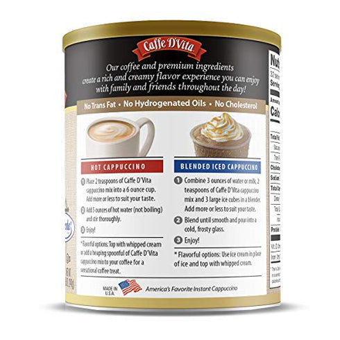Caffe D’Vita Sugar Free Mocha Cappuccino 8.5 oz. can