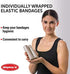 Premium Elastic Bandage Wrap - 2 Pack + 18 Extra Clips - Wide (6 inch) Compression Bandage - Stretches up to 15ft in Length